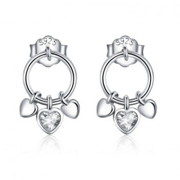 Cercei argint Little Hearts Charms